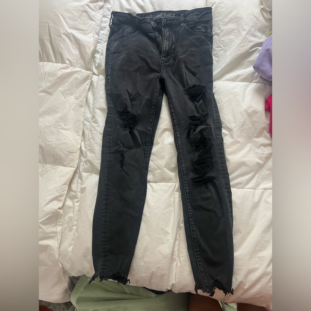 American eagle jeans size 10 black
